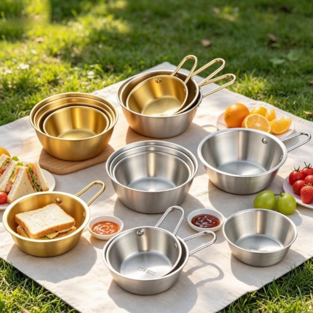 Camping Cooking Materials - Ciotola da Cucina in Acciaio Inox