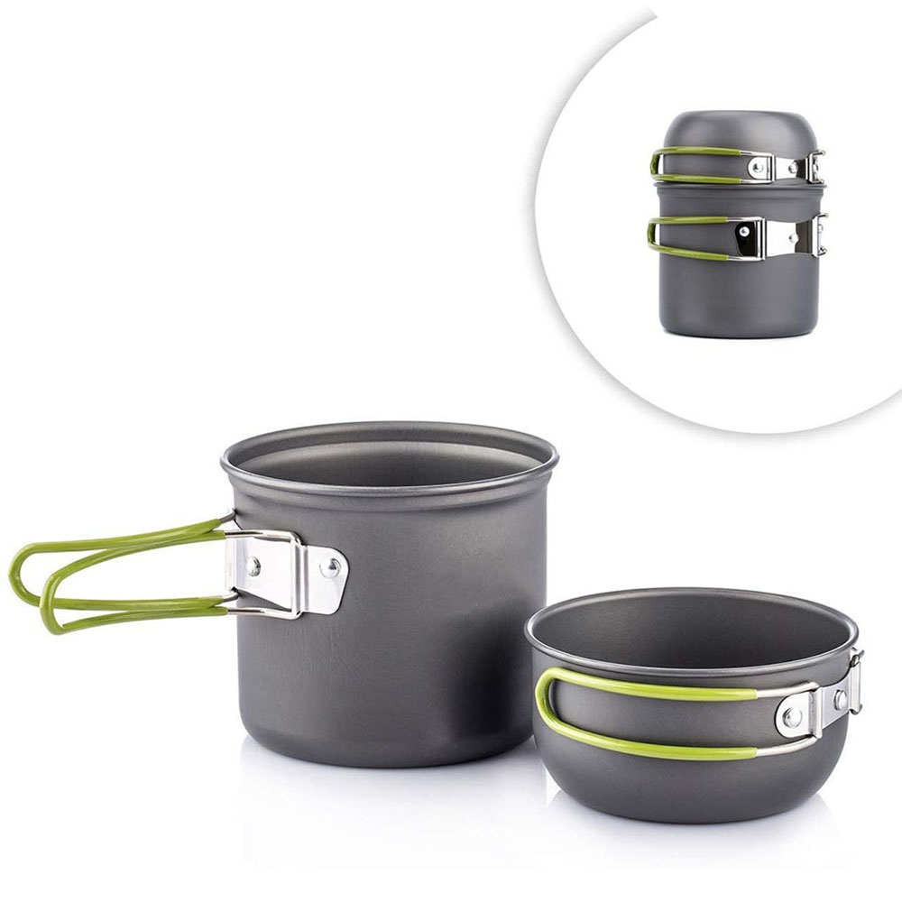 Camping Cooking Kitchen Set - Pentole da campeggio ultraleggere Set di
