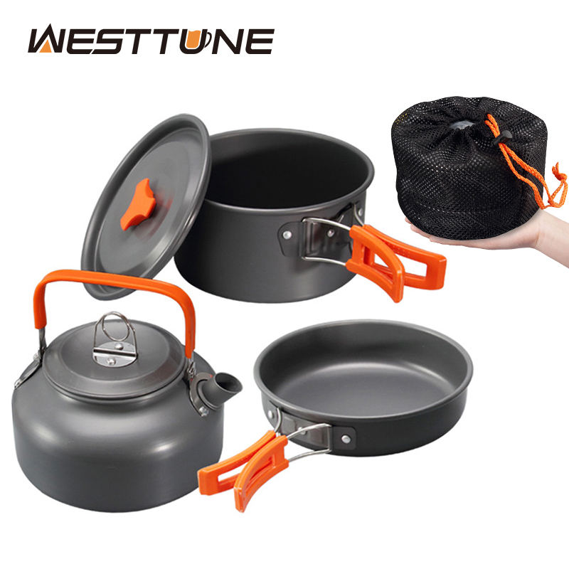 Camping Cooking Kitchen Set - WESTTUNE Kit di pentole da campeggio