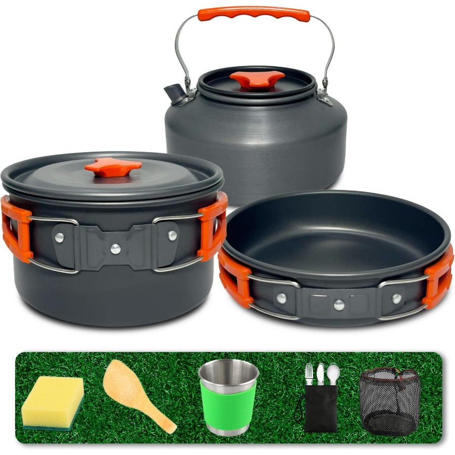 Camping Cooking Backpack - Set di utensili da cucina per