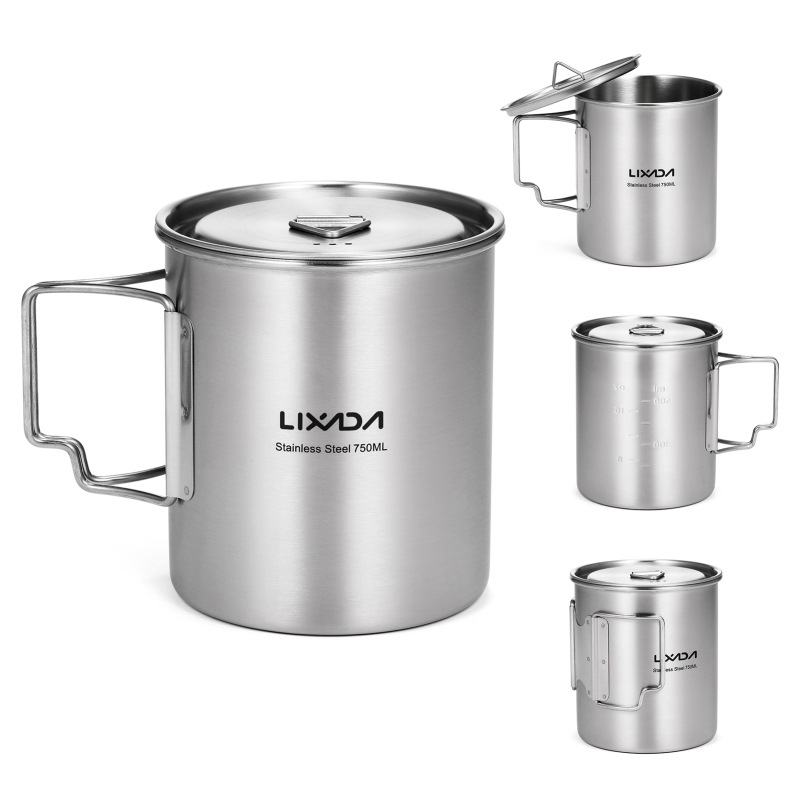 Camping Cooking Backpack - Lixada tazza da 750ml tazza da