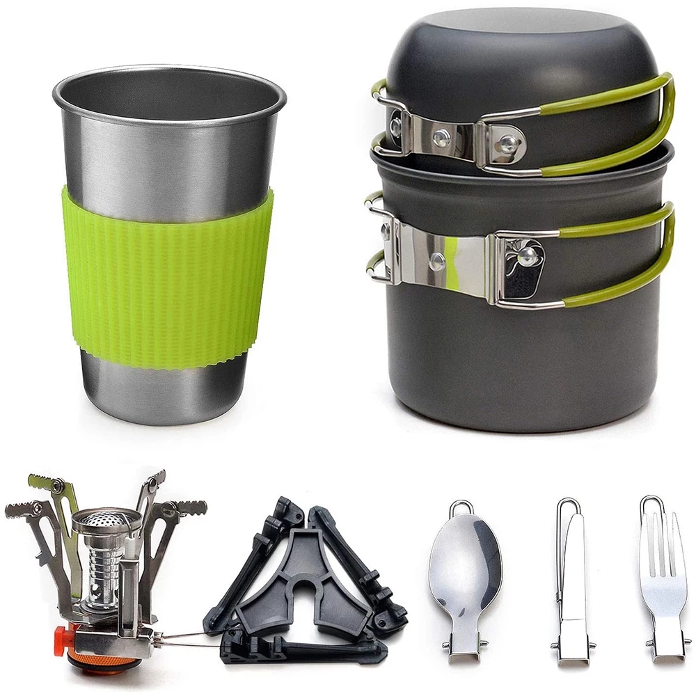 Camping Cooking Kitchen Set - Kit di pentole da campeggio con