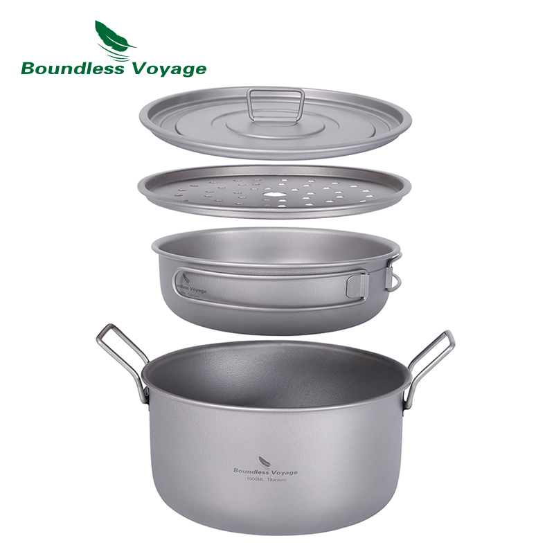 Camping Cooking Kitchen Set - Boundless Voyage Camping Pentola da cucina