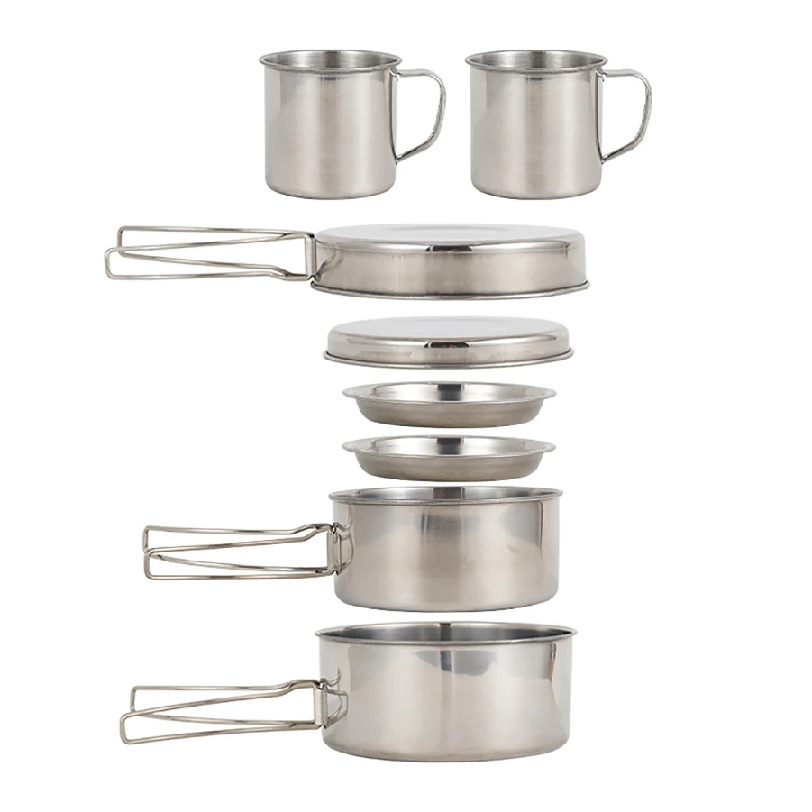 Set da 8 Pezzi per Campeggio,  - Camping Cooking Kitchen Set recensione e prezzo
