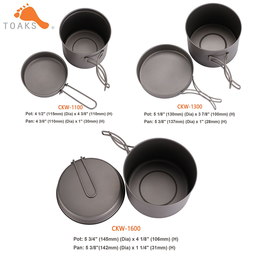 TOAKS Pentolame e Utensili per - Camping Cooking Kitchen Set recensione e prezzo