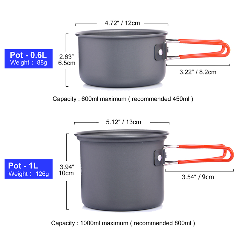 Widesea Set di pentole da camp - Camping Cooking Utilities recensione e prezzo