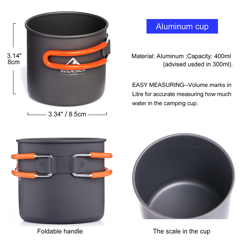 Widesea Set di pentole da camp - Camping Cooking Utilities recensione e prezzo