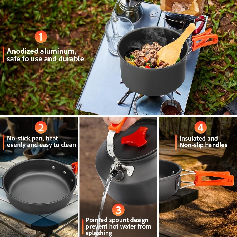 Set di utensili da cucina per  - Camping Cooking Backpack recensione e prezzo